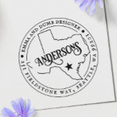 Texas Return Adres Stempel Zelfinkt ModernStempel