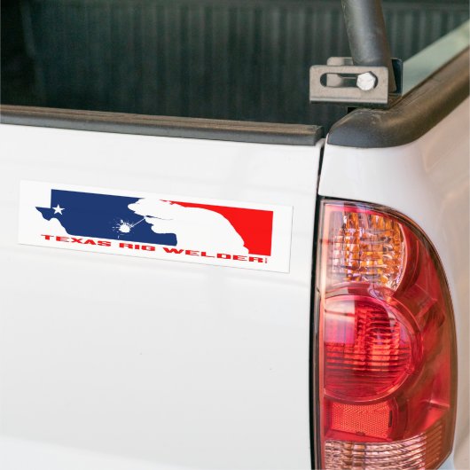 Texas Rig Welder 11x3 Bumpersticker (Op Truck)