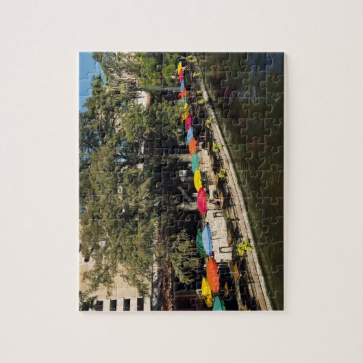 Texas, Riverwalk, dineren aan de rand van de rivie Legpuzzel (Verticaal)