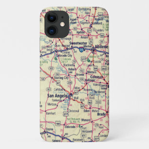 Texas Road Map Case-Mate iPhone Case