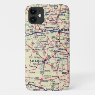 Texas Road Map Case-Mate iPhone Case