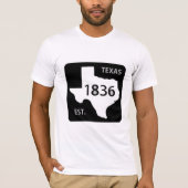 texas road sign 1836 lone star t-shirt (Voorkant)