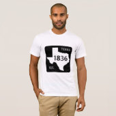 texas road sign 1836 lone star t-shirt (Voorkant volledig)