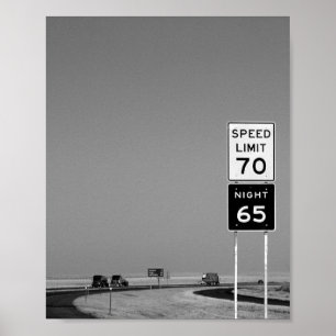 Texas Road Sign Poster