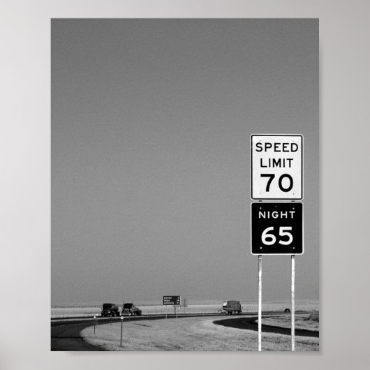 Texas Road Sign Poster (Voorkant)