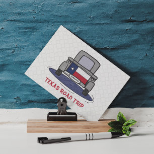 Texas Road Trip State Flag Truck Briefkaart