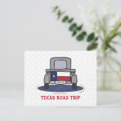 Texas Road Trip State Flag Truck Briefkaart (Staand voorkant)