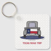 Texas Road Trip State Flag Truck Sleutelhanger (Voorkant)