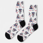 Texas Road Trip State Flag Truck Socks Sokken (Links)