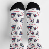 Texas Road Trip State Flag Truck Socks Sokken (Top)