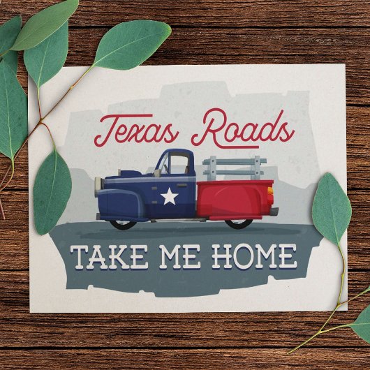 Texas Roads, neem me mee naar huis Briefkaart