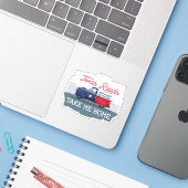 Texas Roads, neem me mee naar huis Sticker (Laptop met iPhone)