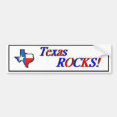 Texas Rocks. Bumpersticker (Voorkant)