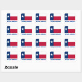 TEXAS ROCKS! VIERKANTE STICKER (Vel)