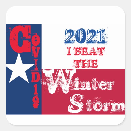 TEXAS ROCKS VIERKANTE STICKER (Voorkant)