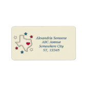 Texas Rode Hart Etiket (Voorkant)