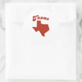 TEXAS Rode Staat Ronde Sticker (Tas)