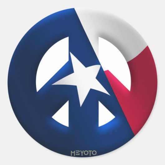 Texas Ronde Sticker (Voorkant)