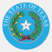 Texas Ronde Sticker (Voorkant)