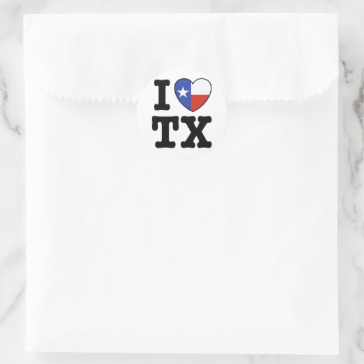Texas Ronde Sticker (Tas)