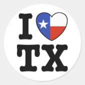 Texas Ronde Sticker (Voorkant)