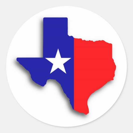 texas ronde sticker (Voorkant)