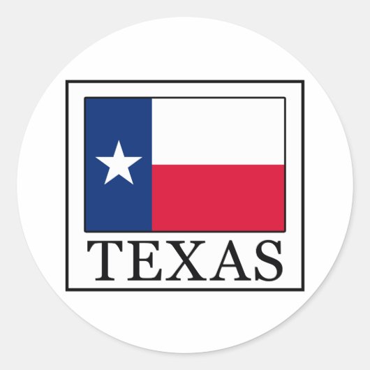 Texas Ronde Sticker (Voorkant)