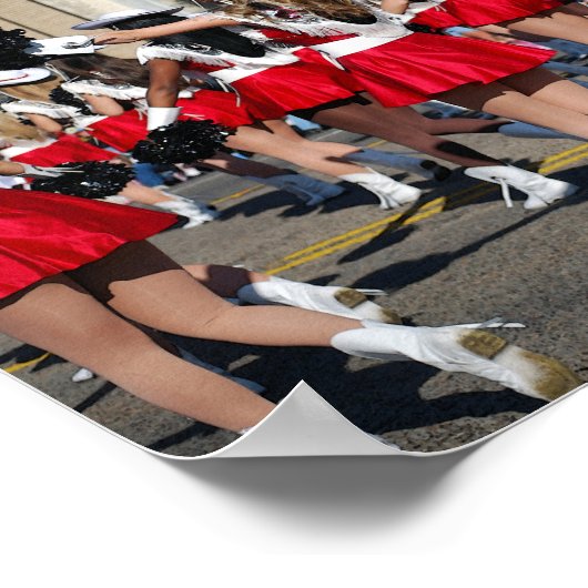 Texas Roos Festival Parade Marchers Poster (Hoek)