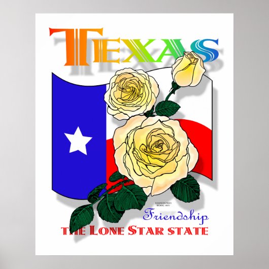Texas roos-superposter poster (Voorkant)