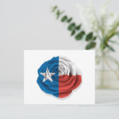 Texas Roos Vlag op White Briefkaart (Staand voorkant)