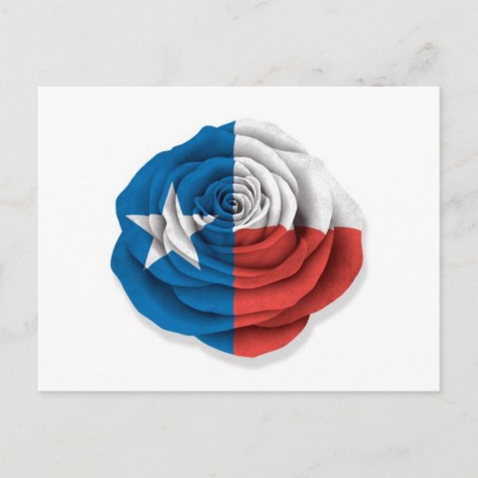 Texas Roos Vlag op White Briefkaart (Voorkant)