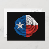 Texas Roos vlag op zwart Briefkaart (Voorkant / Achterkant)