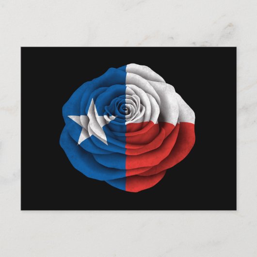Texas Roos vlag op zwart Briefkaart (Voorkant)
