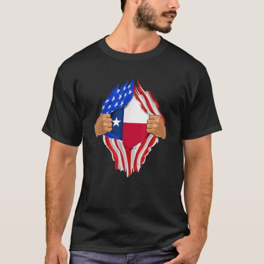 Texas Roots Inside State Flag Shirt Amerikaanse Pr (Voorkant)