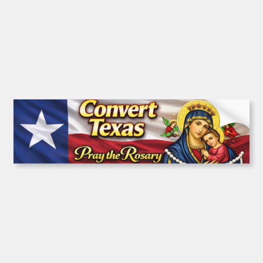 Texas Rosenkrans bumpersticker (Voorkant)