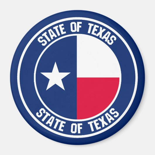 Texas Round Emblem Magneet (Voorkant)
