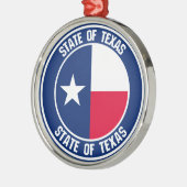 Texas Round Emblem Metalen Ornament (Links)