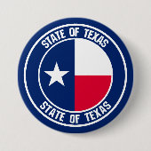 Texas Round Emblem Ronde Button 7,6 Cm (Voorkant)