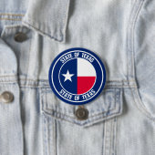 Texas Round Emblem Ronde Button 7,6 Cm (In situ)