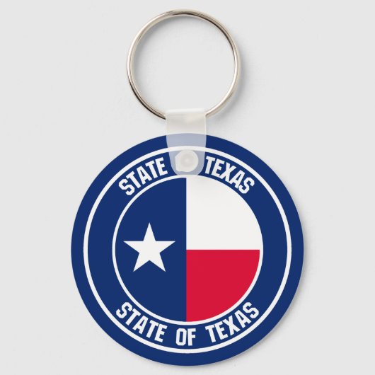 Texas Round Emblem Sleutelhanger (Voorkant)