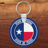 Texas Round Emblem Sleutelhanger (Voorkant)