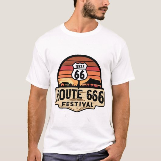 Texas Route 666 T-shirt (Voorkant)