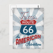 Texas Route 66  Amerika Briefkaart (Voorkant / Achterkant)