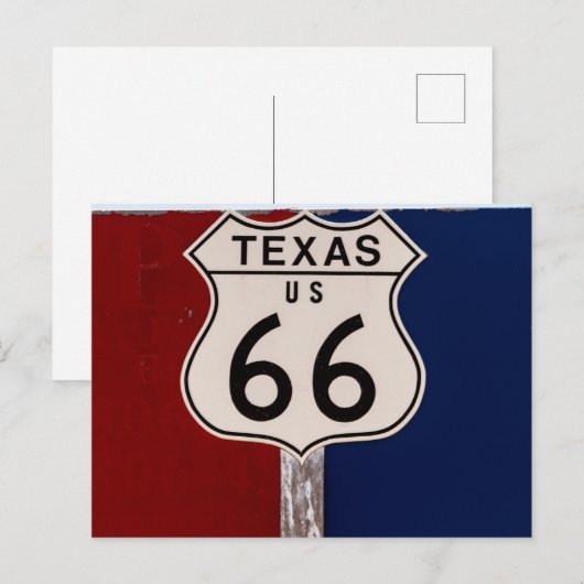  Texas Route 66 Briefkaart (Voorkant / Achterkant)