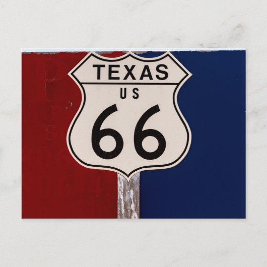  Texas Route 66 Briefkaart (Voorkant)