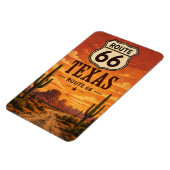 Texas Route 66 Cactus Sunset Road Art Magneet (Linkerzijde)