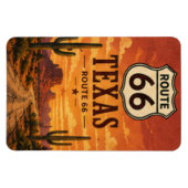 Texas Route 66 Cactus Sunset Road Art Magneet (Horizontaal)