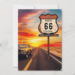 Texas Route 66 festival uitnodiging