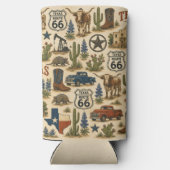 Texas Route 66 Lone Star Chill Seltzer Blikjeskoeler (Achterkant)