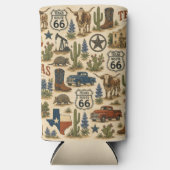 Texas Route 66 Lone Star Chill Seltzer Blikjeskoeler (Voorkant)